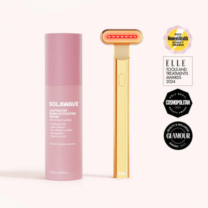 4-in-1 Red Light Therapy Wand &amp; Activating Serum Kit Solawave