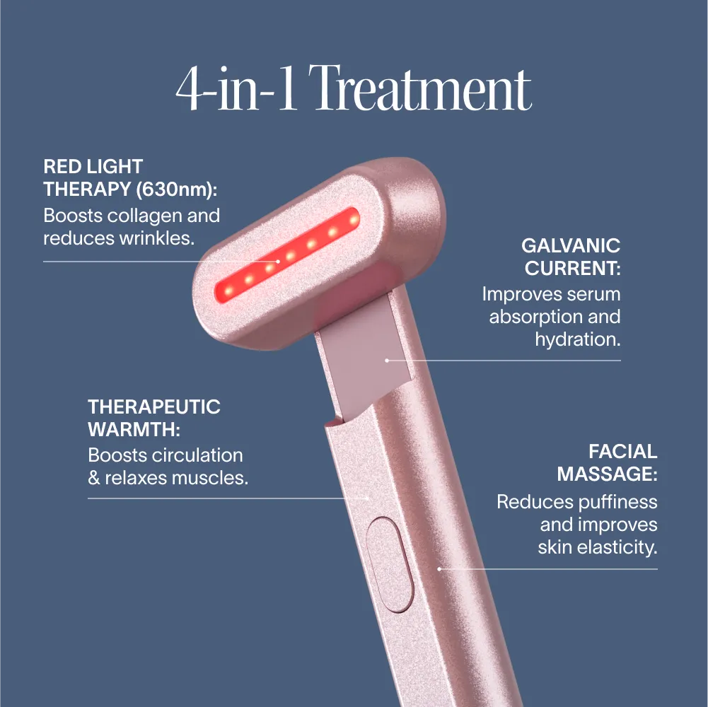 4-in-1 Red Light Therapy Wand &amp; Activating Serum Kit Solawave